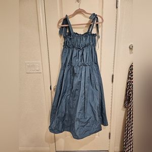 Zara Tafetta blue dress